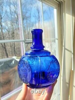 Nice Cobalt Blue S. F Hayward 1871 New York Glass Fire Extinguisher Empty