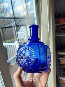 Nice Cobalt Blue S. F Hayward 1871 New York Glass Fire Extinguisher Empty