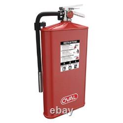 OVAL Fire Extinguisher, Aluminum, Red, ABC 416L56