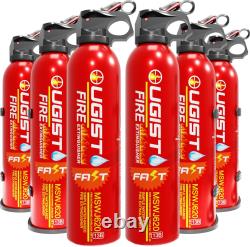 Ougist 6 Pcs Fire Extinguisher with Mount 4 in-1 Fire Extinguishers for The Ho