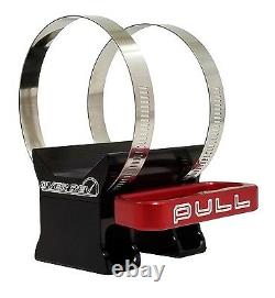 Over Rev Quick Release Stainless Band Fire Extinguisher Flat Mount 2H Black