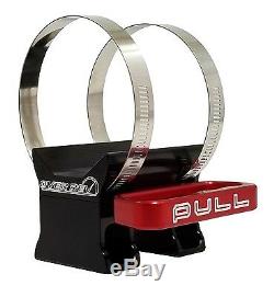 Over Rev Quick Release Stainless Band Fire Extinguisher Flat Mount 4H Black
