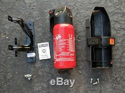 Porsche 911 OEM Fire Extinguisher with Cradle, Bracket and Fasteners Bolts USED