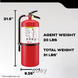 Pro plus Rechargeable 6-A120-BC Class ABC 20 Lb. Fire Extinguisher 21033506
