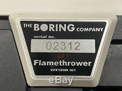 RARE / NEW The Boring Company Not-A-Flamethrower # 2312 Fire Extinguisher & Hat