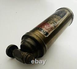 Rare Vintage MINI BRASS FIRE EXTINGUISHER & BUCKET- MERLITE INDUSTRIES N. Y