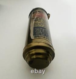 Rare Vintage MINI BRASS FIRE EXTINGUISHER & BUCKET- MERLITE INDUSTRIES N. Y