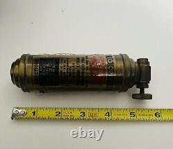 Rare Vintage MINI BRASS FIRE EXTINGUISHER & BUCKET- MERLITE INDUSTRIES N. Y