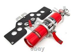 Rennline Black Fire Extinguisher and Silver Mount EZ Adjust For Porsche/Audi