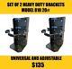 SET OF 2 Fire Extinguisher 20 lb Heavy Duty Bracket 810 Universal Adjustable