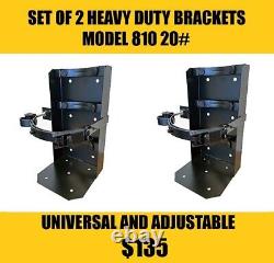 SET OF 2 Fire Extinguisher 20 lb Heavy Duty Bracket 810 Universal Adjustable