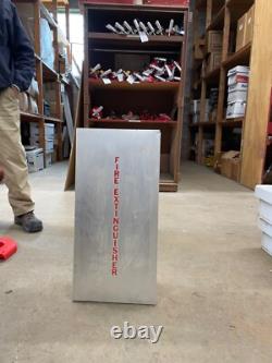 Safety 4-Vintage fire extinguisher cabinet. 12 7/8 wide, 26 3/8 long, 6 deep