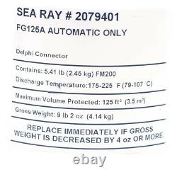 Sea-Fire Boat Fire Extinguisher FG-125A Automatic 125 CU FT