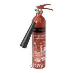 Sealey SCDE02 2Kg Portable Kitchen Carbon Dioxide Fire Extinguisher Home, Garage