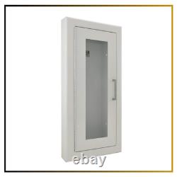 Semi Recessed Fire Extinguisher Cabinet Architectural Style 24096R-FG