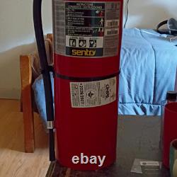 Sentry Dry Chemical Fire Extinguisher with Pressure Gauge, Red, 195 psi