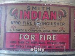 Smith Indian No. 90 Brass Fire Extinguisher D. B. Smith & Company Utica, New York