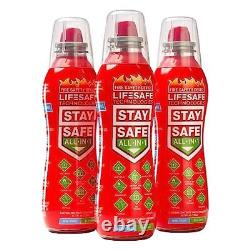 StaySafe All-in-1 Portable Fire Extinguisher by Compact & Easy to Use 3 Pack