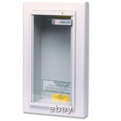 Steel Semi-Recessed White Commercial Fire Extinguisher Cabinet for 10 (Lb.) Fire