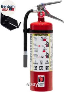 Strike First ABC Fire Extinguisher 5 Lb 3A10BC Dry Chemical, Pressure Gauge