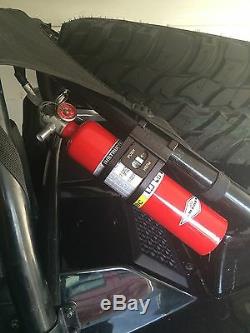 TEK208 Quick Release Fire extinguisher 2.00 Roll Bar mount (Black Anodized)