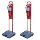 TWO PORTABLE FIRE EXTINGUISHER STANDS. No Extinguishers