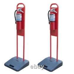 TWO PORTABLE FIRE EXTINGUISHER STANDS. No Extinguishers