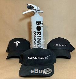 Tesla Motors / The Boring Company Fire Extinguisher Bundle Space X & Tesla Hat