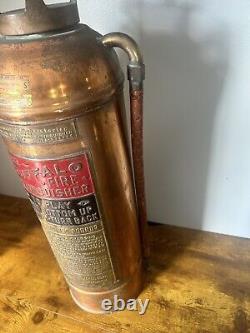 The Buffalo New York Fire Antique Copper Brass Fire Extinguisher 1910s