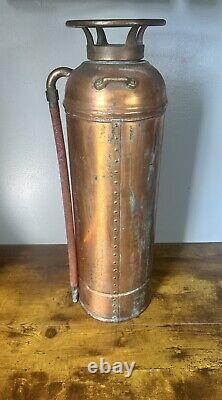 The Buffalo New York Fire Antique Copper Brass Fire Extinguisher 1910s