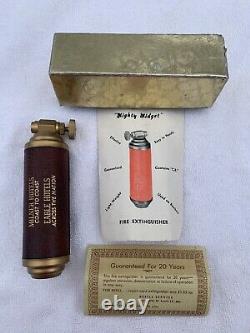 VINTAGE Milner / Earle Hotels MIGHTY MIDGET C. B. Fire Extinguisher Antique RARE