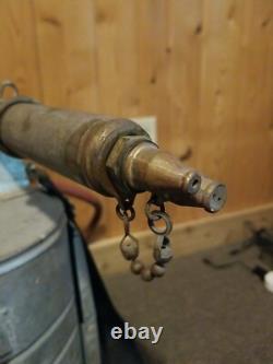 VTG 1965 Smith Indian Fire Pump Extinguisher W Brass Pump Utica New York Fireman