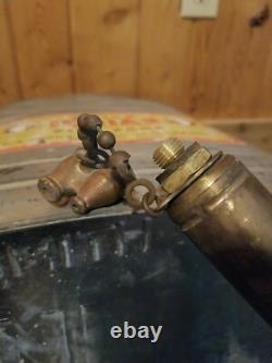 VTG 1965 Smith Indian Fire Pump Extinguisher W Brass Pump Utica New York Fireman