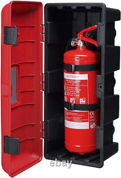 Victory Fire Extinguisher Cabinet, 10 Lb, Red Cover/Plastic