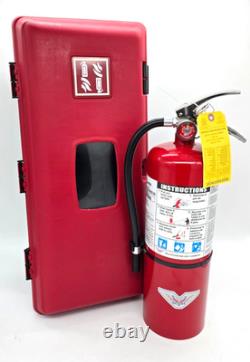 Victory HD Plastic 10LB Fire Extinguisher Cabinet + NEW 10LB ABC Extin. BUNDLE