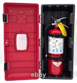 Victory HD Plastic 10LB Fire Extinguisher Cabinet + NEW 10LB ABC Extin. BUNDLE