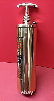 Vintage 1 Qt. Brass FIRE-END Fire Extinguisher. EMPTY