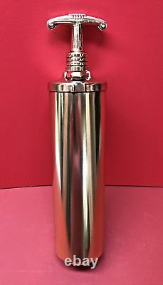 Vintage 1 Qt. Brass FIRE-END Fire Extinguisher. EMPTY