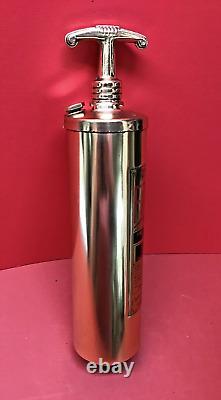 Vintage 1 Qt. Brass FIRE-END Fire Extinguisher. EMPTY