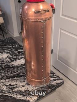 Vintage AJAX Fire Extinguisher Safety Co. New York Copper Rivet Brass