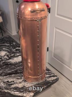 Vintage AJAX Fire Extinguisher Safety Co. New York Copper Rivet Brass