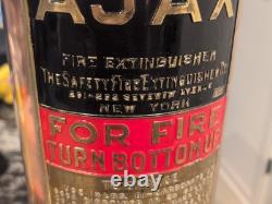 Vintage AJAX Fire Extinguisher Safety Co. New York Copper Rivet Brass