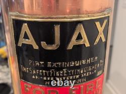 Vintage AJAX Fire Extinguisher Safety Co. New York Copper Rivet Brass