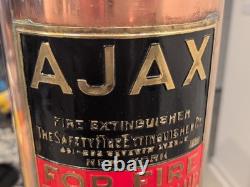Vintage AJAX Fire Extinguisher Safety Co. New York Copper Rivet Brass
