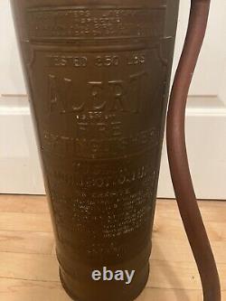 Vintage Antique ALERT fire extinguisher Elmira, New YorkCopper / Brass