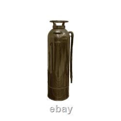 Vintage Brass Fire Extinguisher With Black Nozzle