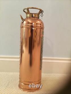 Vintage Chief Croker Fire Extinguisher Antique Copper and Brass Empty, New York