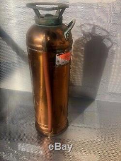 Vintage Chief Croker Fire Extinguisher Antique Copper and Brass Empty, New York