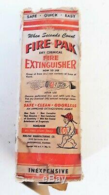 Vintage Fire-Pak Dry Chemical Fire Extinguisher with Refill