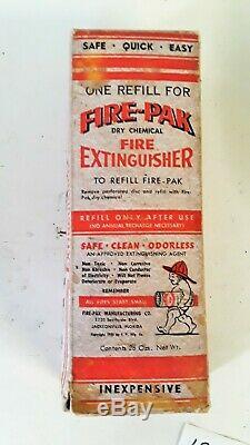 Vintage Fire-Pak Dry Chemical Fire Extinguisher with Refill